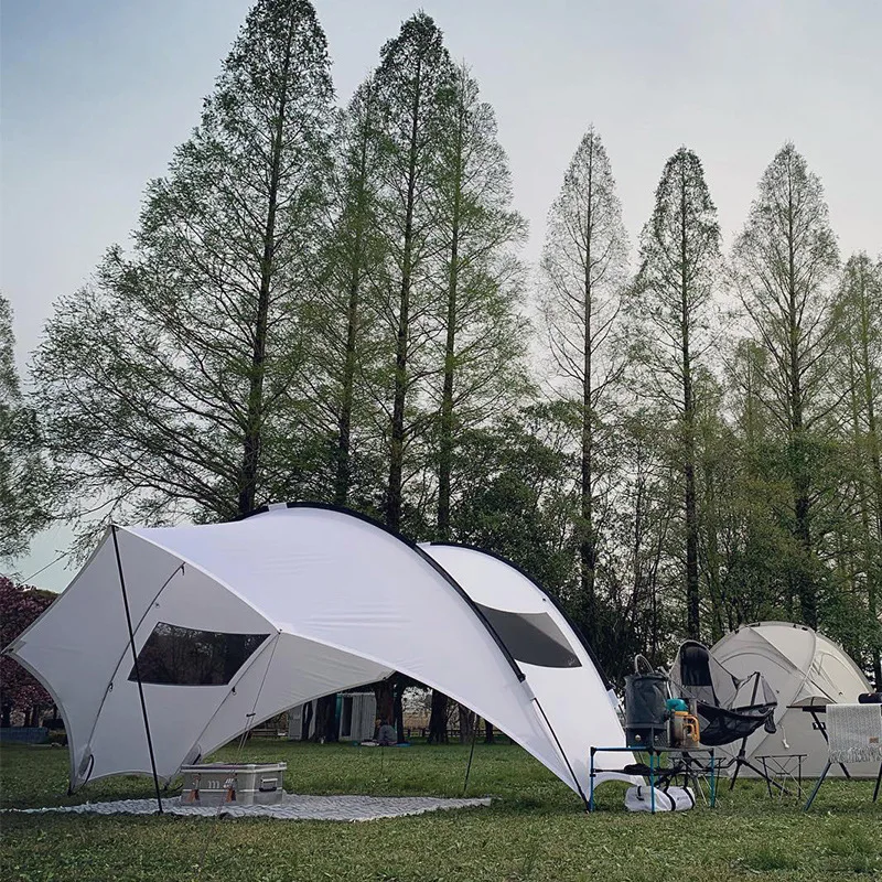 

Camping Tarp Outdoor Traveling Awning Waterproof Shade Sail For Garden Tent 3 Season Portable Beach Canopy Sun-Shelter