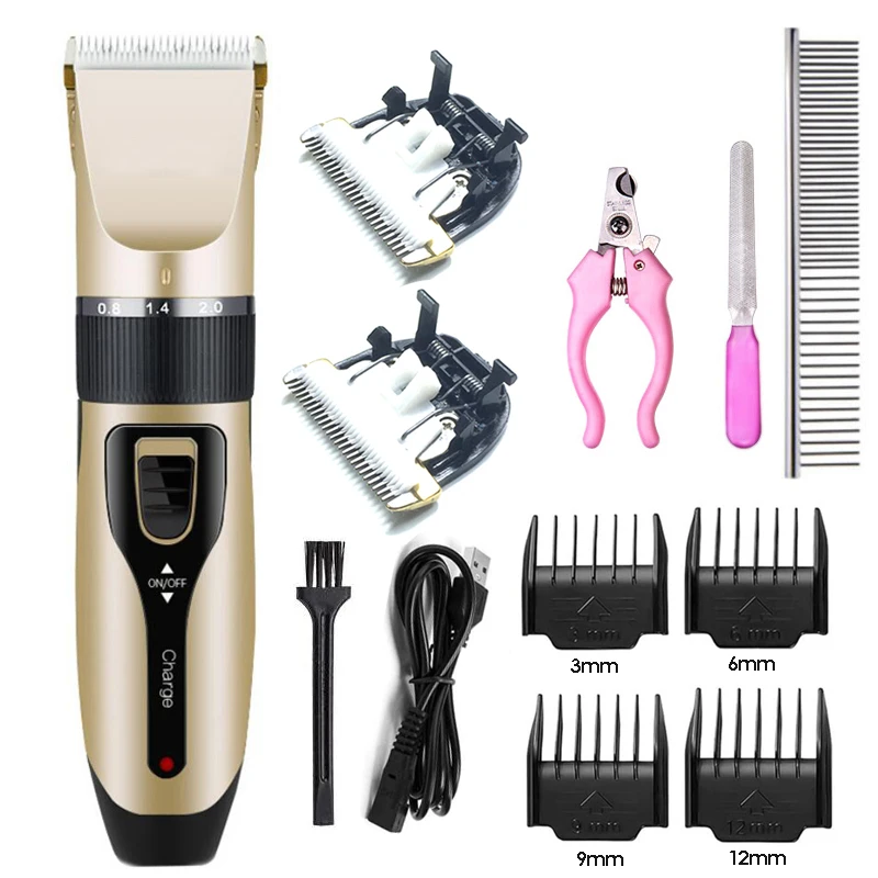

Rechargeable Low-noise Cat Dog Hair Trimmer Electrical Pet Hair Clipper Remover Cutter Grooming Pets Haircut Machine