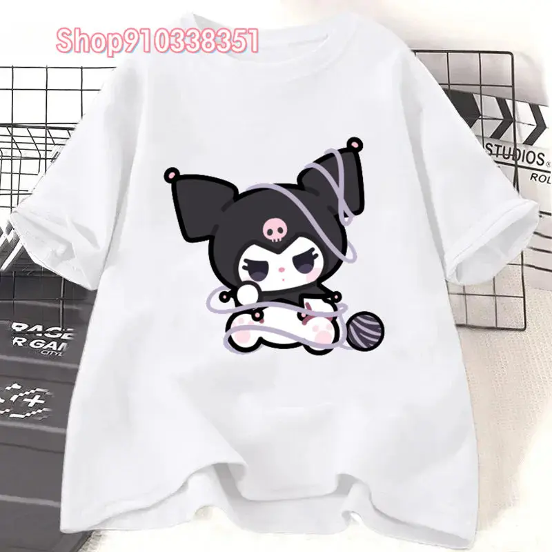 Футболка женская оверсайз с короткими рукавами милая мультяшная рубашка