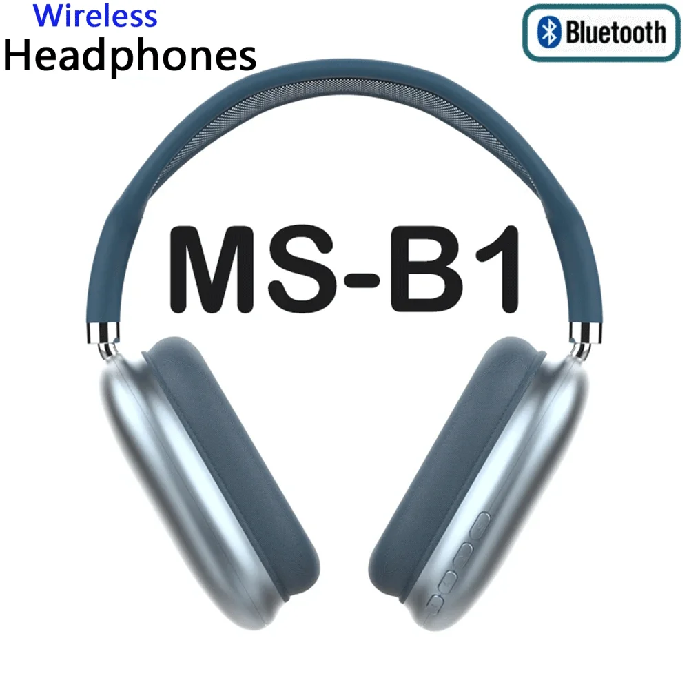 

MS-B1 Wireless Bluetooth Headset 5.1 Head-mounted Stylish With Mic Bass Music Game Earphone Online Class Meeting Wired Headphone