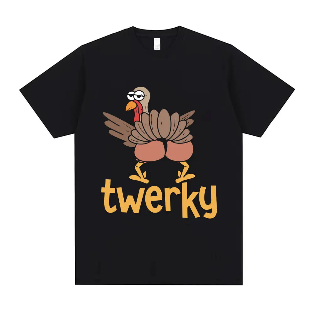 Футболка Twerky в стиле кэжуал для мужчин и женщин 100% хлопок