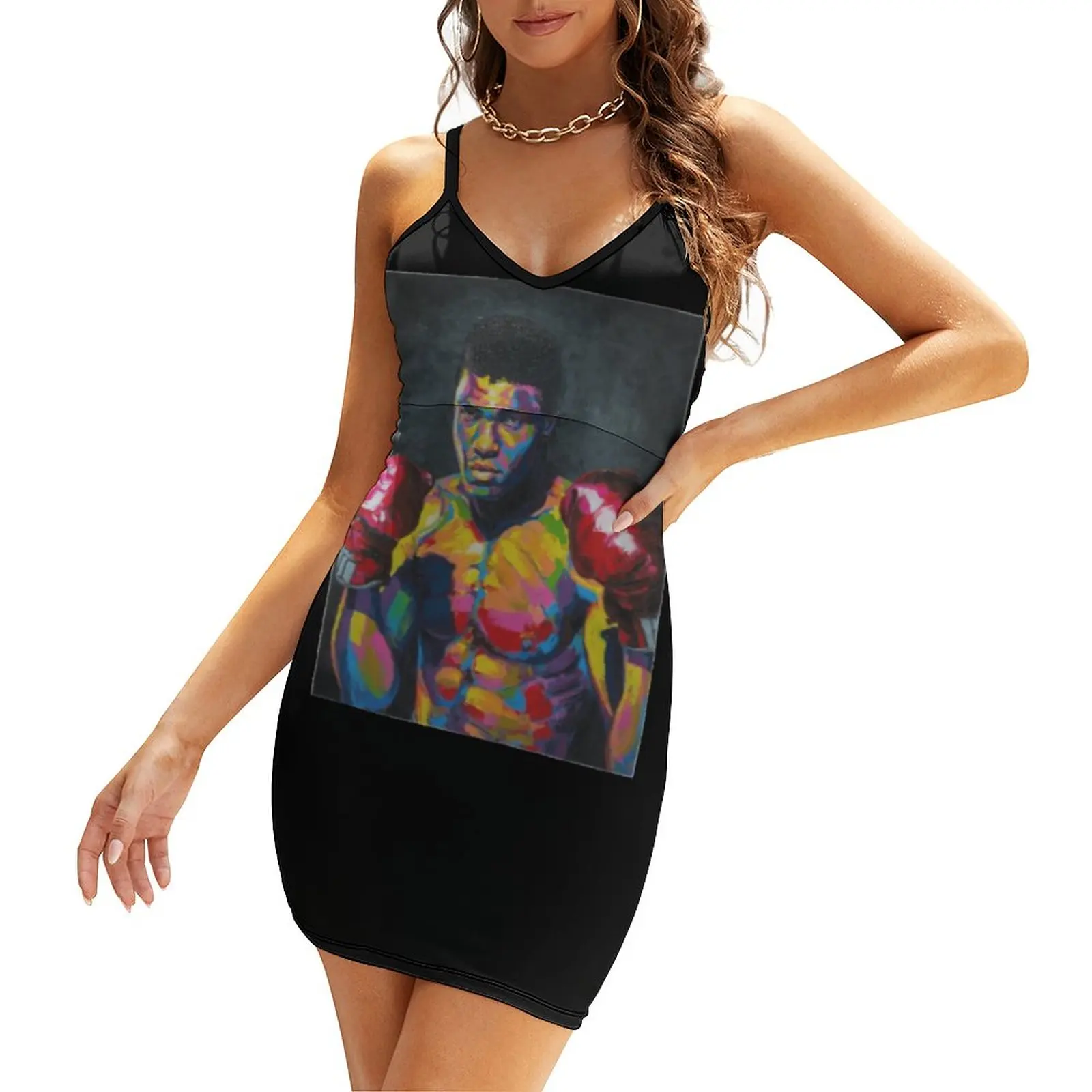 

Muhammads And Alis 12 US USA America Creative Exotic Woman's Clothing Women's Sling Dress Funny Vacations Dresses