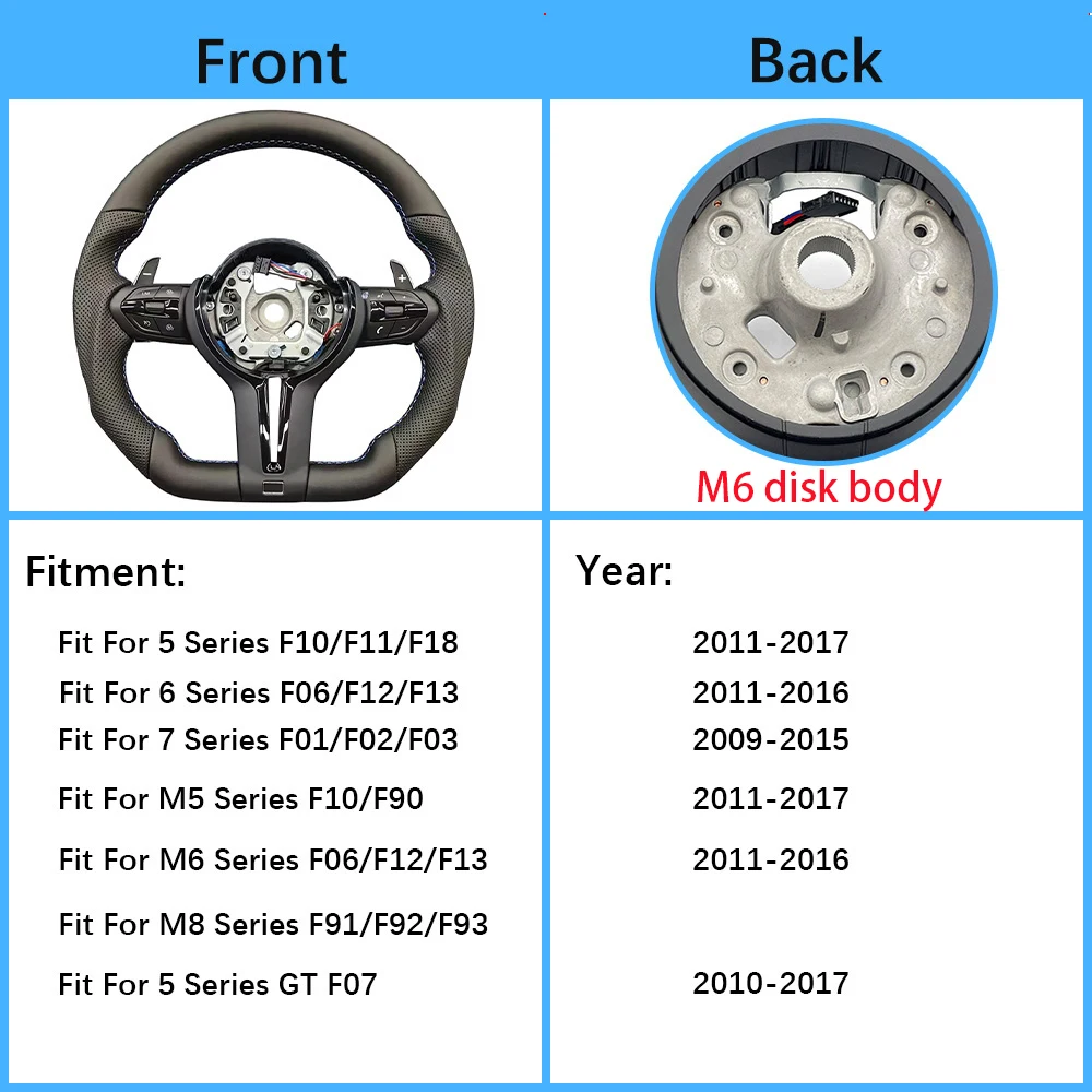 

Рулевое колесо подходит для Bmw F30 F10 F31 F20 E90 из кожаного материала и спортивных рулевых автомобильных аксессуаров //M Logo