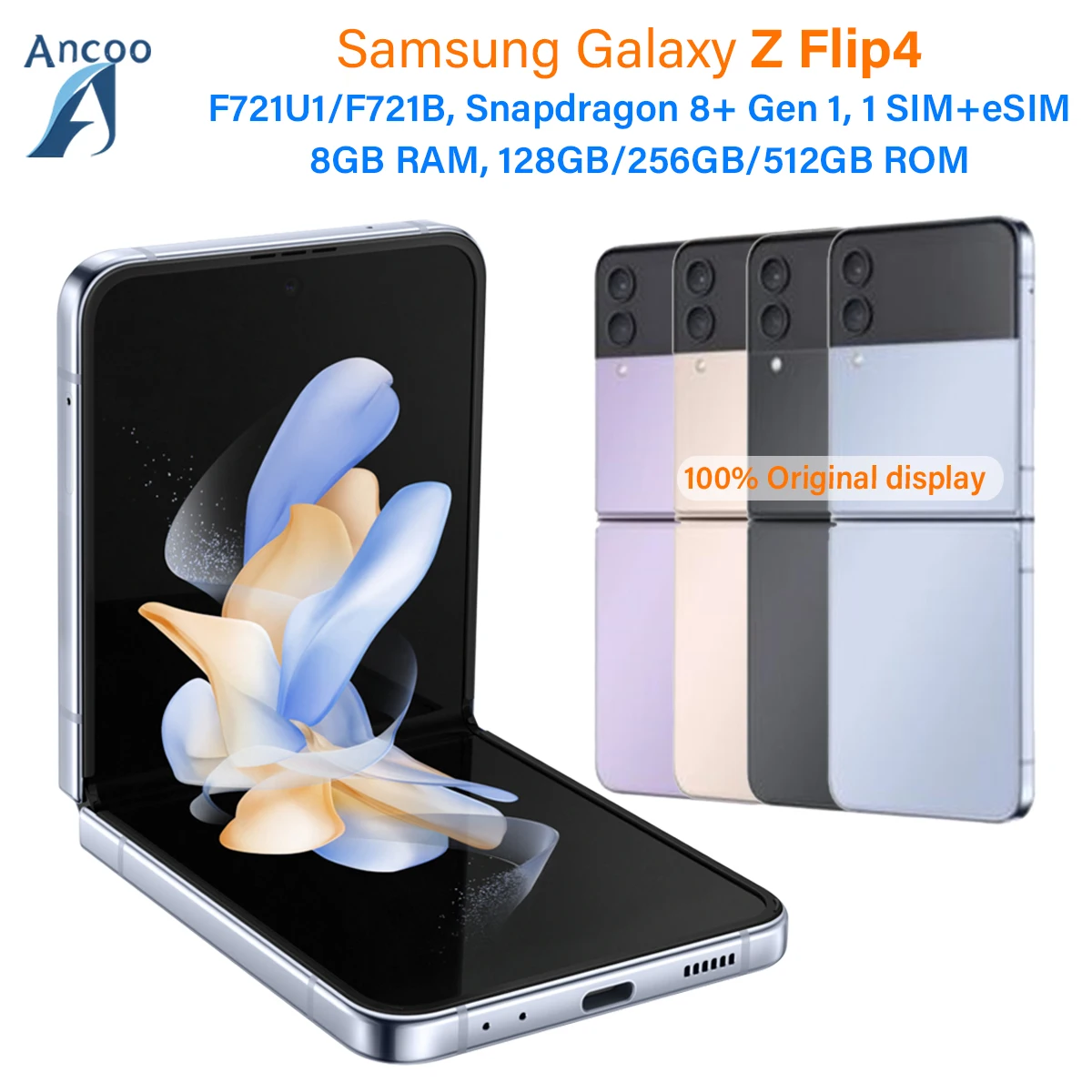 Samsung Galaxy Z Flip 4 Flip4 5G F721U1 F721B 128/256 ГБ 8 ОЗУ Snapdragon 6 7 дюйма оригинальный