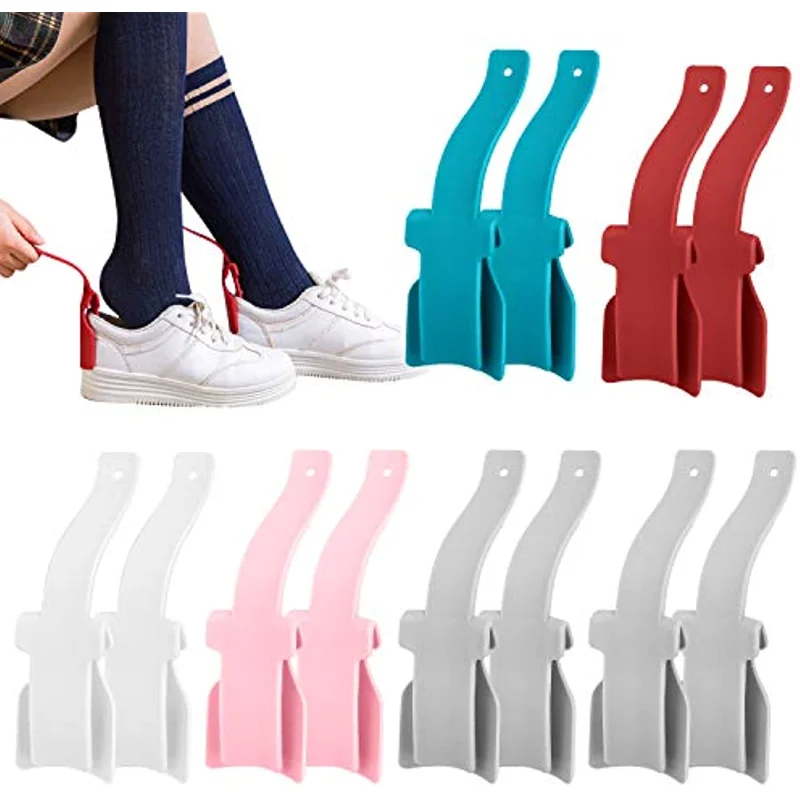 

Lazy Shoe Horn, Portable Long Handle Shoe Helper Lifting, Easy on & Off Shoes Horns for Most Shoes, Handled Shoehorn for Seniors