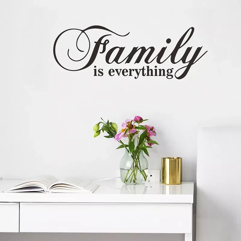 

Family Is Everything Wall Stickers Bedroom Living Room Background Decor Art English Slogan Wallpaper Home Decoration Stickers