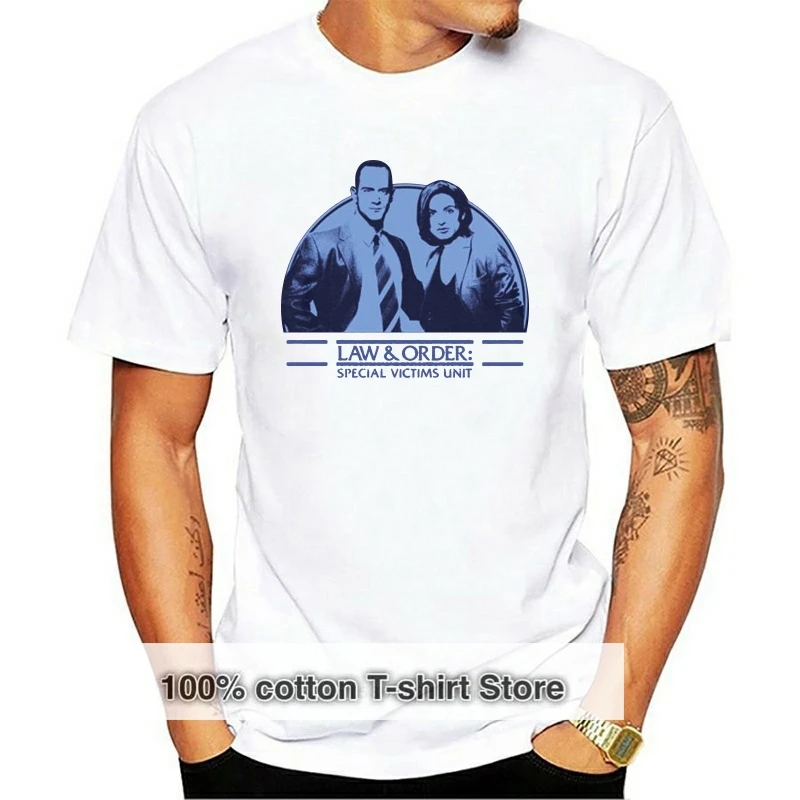 

Men Brand Clothihng Top Quality Fashion Mens T Shirt 100%cotton Law Order Svu - Elliot Olivia - Men T-shirt