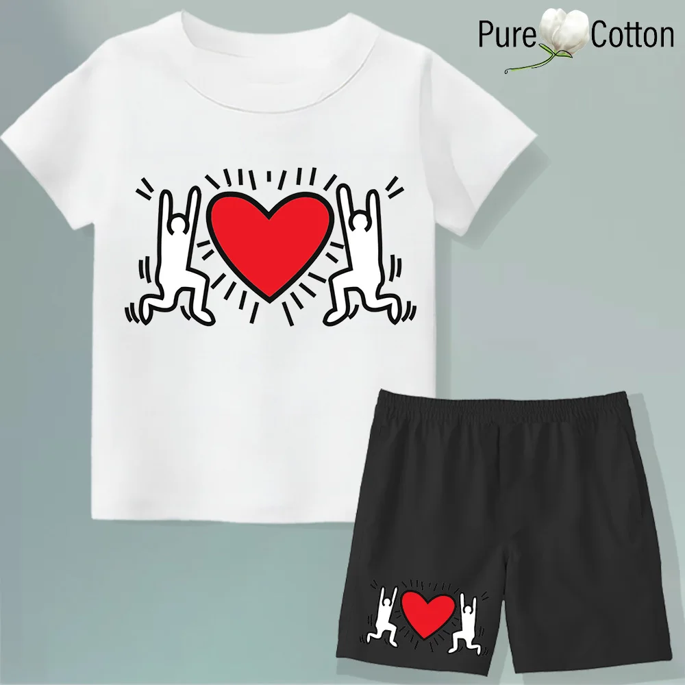 Детский Летний Комплект С Топом Короткими Рукавами И Шортами. Спортивный Пуловер