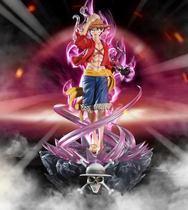 

HB Studio One Piece King Monkey GK Luffy Figure Collector Resin LED Painted Statue Action Figurines