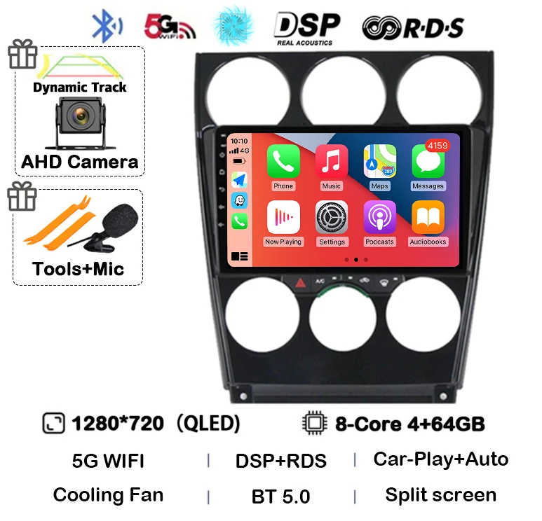 

Android 15 для Mazda 6 2004 2005 2006 2007 2008 2009 2010-2015 Автомобильный радиоприемник с навигацией Мультимедийный плеер DSP WIFI + 4G Auto Carplay