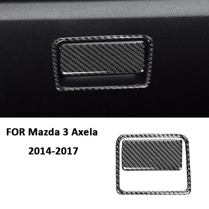 

Карбоновый автомобильный копилот для хранения, переключатель, ручка, панель, рамка, декоративная наклейка для Mazda 3 Axela 2014-2017, аксессуары