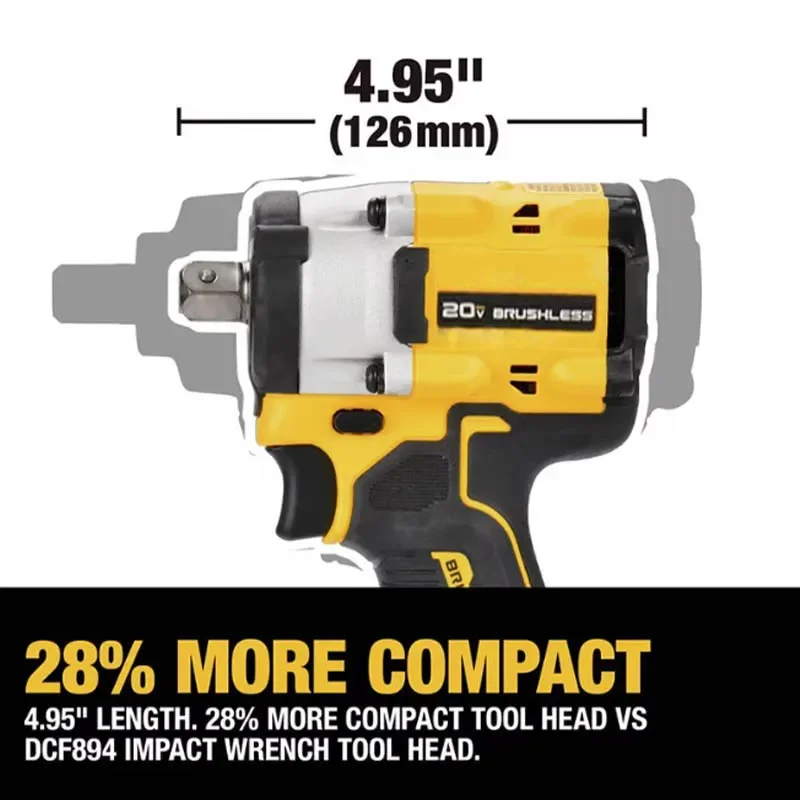 Фото 2026 Новинка! Бесщеточный аккумуляторный ударный гайковерт DEWALT DCF922 20В с высоким крутящим моментом, регулируемой скоростью, электрический шуруповерт, перезаряжаемый инструмент №3