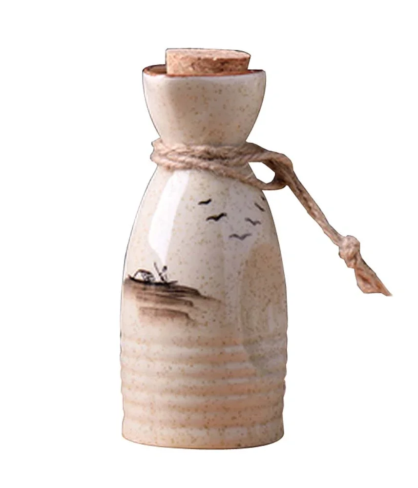 

Ceramic Japanese Sake Pot Porcelain Sake Bottle Traditional Liquor Wine Jug #36