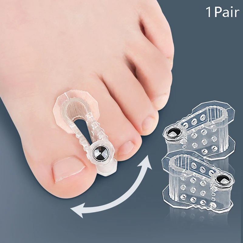 

1Pair Magnet Foot Finger Toe Separator Adjuster Hallux Valgus Pedicure Corrector Foot Care Bunion Bone Thumb Valgus Protector