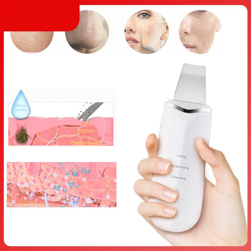 

Ltrasonic Facial Skin Scrubber Deep Face Cleaning Machine Facial Pore Cleaner Exfoliator Face Blackhead Remover Skin Care Tool