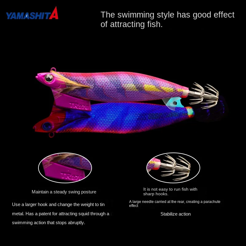 Японская новая деревянная креветка YAMASHITA 27 г жесткая приманка для кальмара