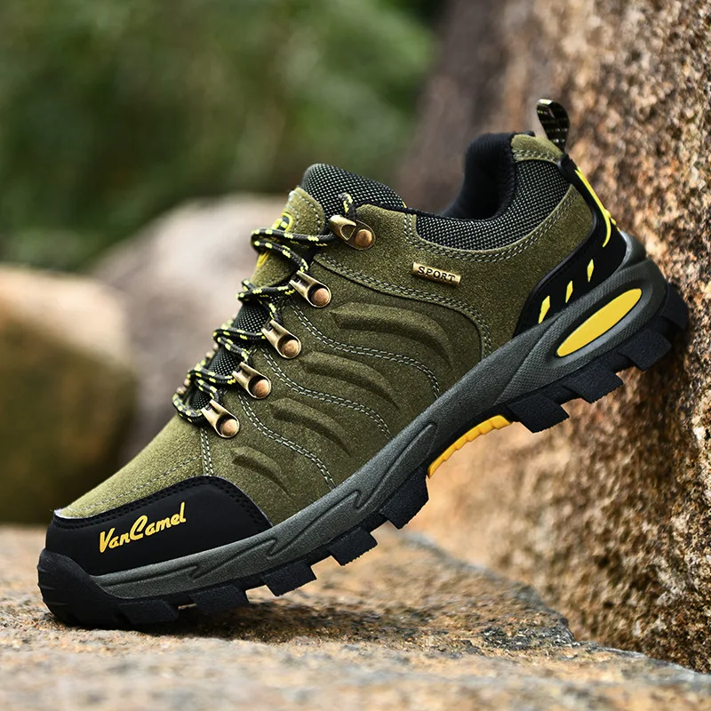 

Four Seasons Waterproof Non-slip Hiking Shoes Men's Wear-resistant Outdoor Hiking Sports Shoes Soft Sole Leisure Travel Shoes
