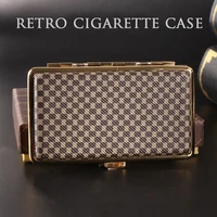 20pcs retro lengthened thin cigarette case leather material split wear resistant anti pressure cigarette accessories