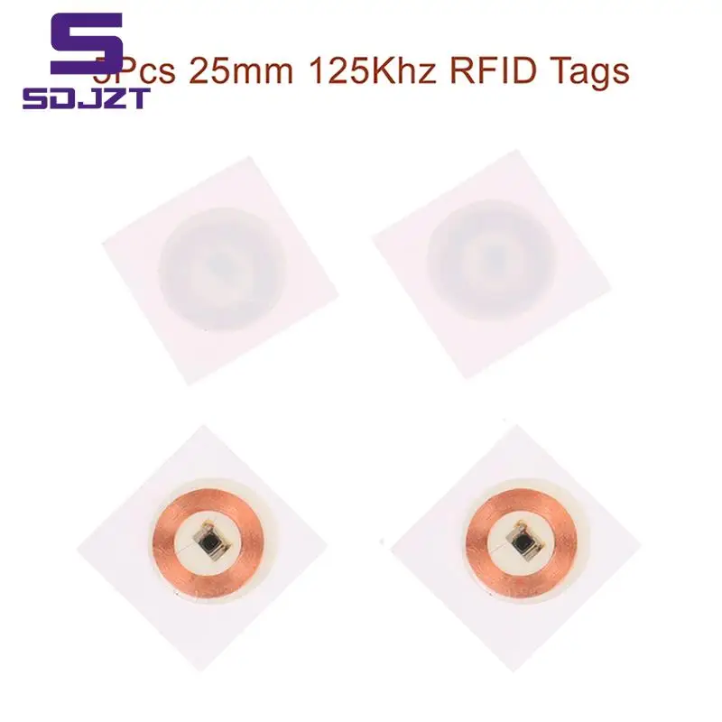

5Pcs 25mm 125Khz RFID Tags TK4100 Writable Stickers Proximity Cards Rewritable Adhesive Label For RFID Copier ID Card