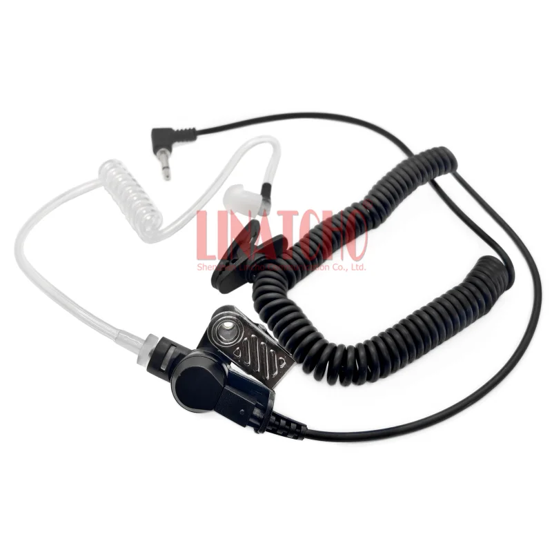 Radio Walkie Talkie Speaker Microphone Acoustic Tube 3.5mm Listen Only Earphone