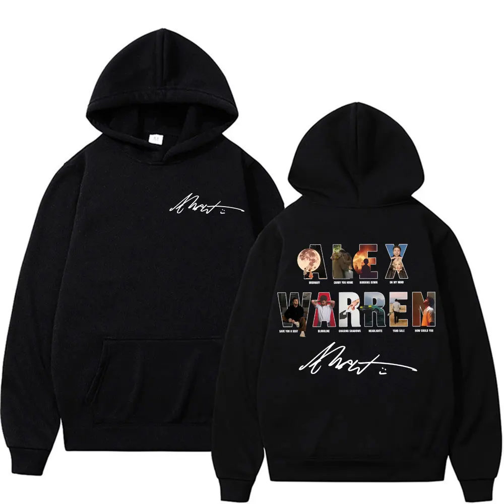Фото Alex Warren Album Song Titles Music Merch толстовки для мужчин и женщин модные ретро пуловеры с длинными рукавами зимние повседневные флисовые кофты №1