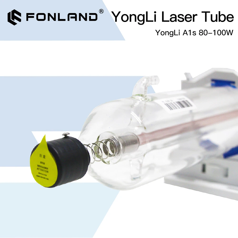 

FONLAND Yongli A1s 80-100W CO2 Laser Tube Dia.80mm for CO2 Laser Engraving Cutting Machine Wooden Case Box Packing