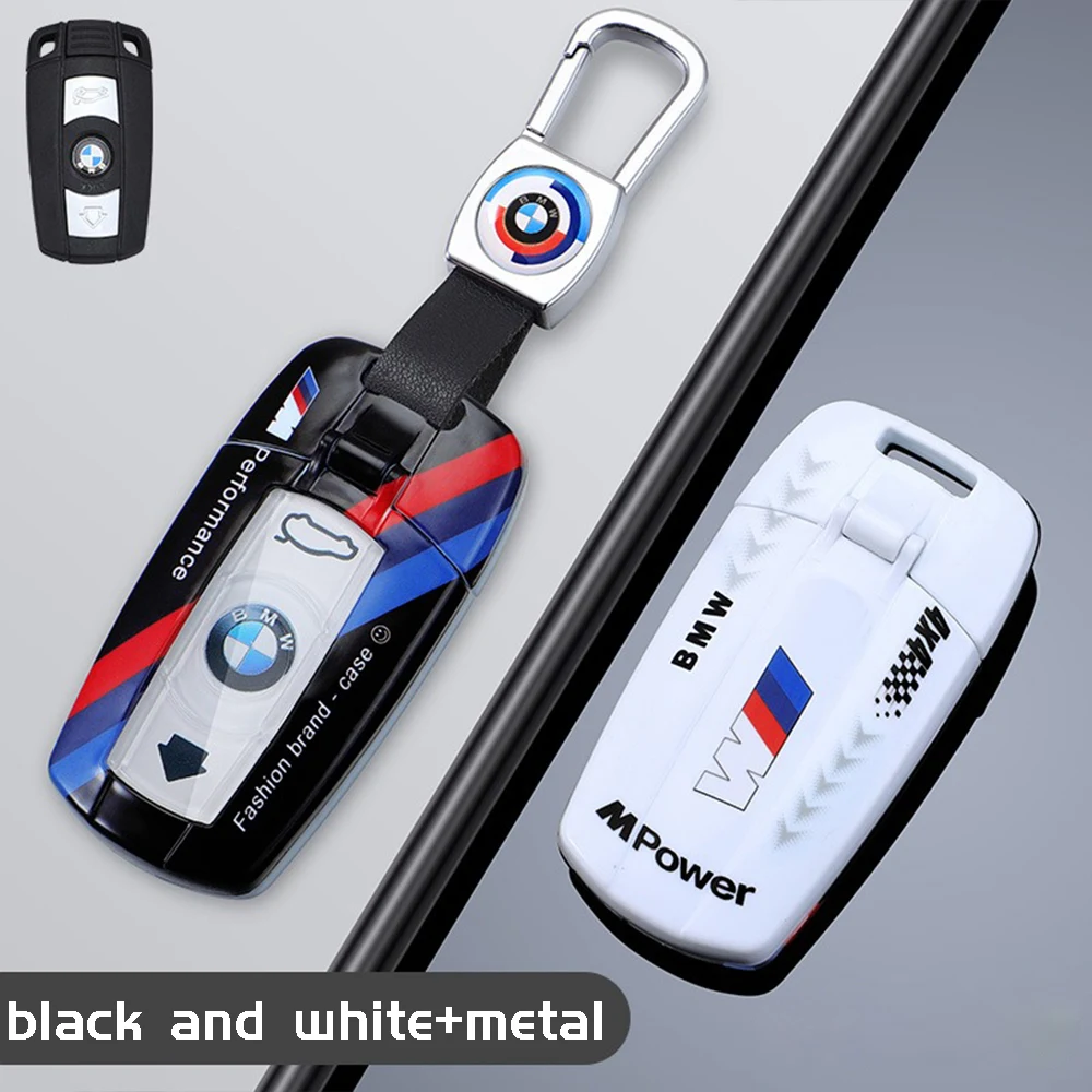 

Гоночные наклейки из АБС-пластика, чехол для дистанционного ключа автомобиля, чехол для BMW E90 E60 E70 E87 3 5 серии M3 M5 X1 X5 X6 Z4 E46 E72 E88 E89 E91 E92