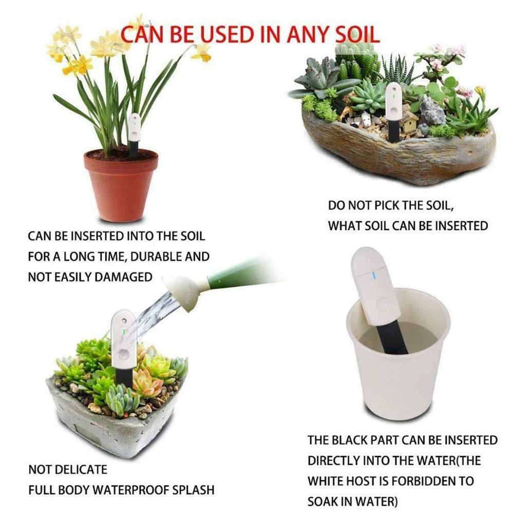 

Durable Soil Moisture Tester Water Quality Tester Sensor Tool Flower Pot