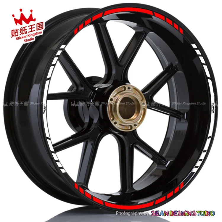 

Наклейки на обода колес 17 дюймов, светоотражающие, для Triumph Daytona 675R, 660, Street Triple 765RS, 1200RS, Speed 400, Trident 660.