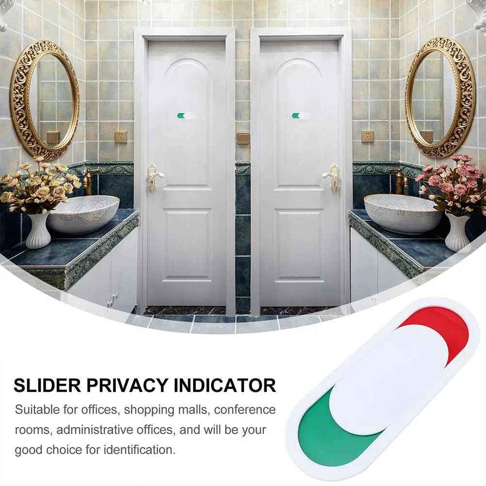 Фото Вывеска Privacy Busy Occupied Индикаторная лампа Белый над дверной вешалкой Ванная комната Открытая Закрытая Работа №3