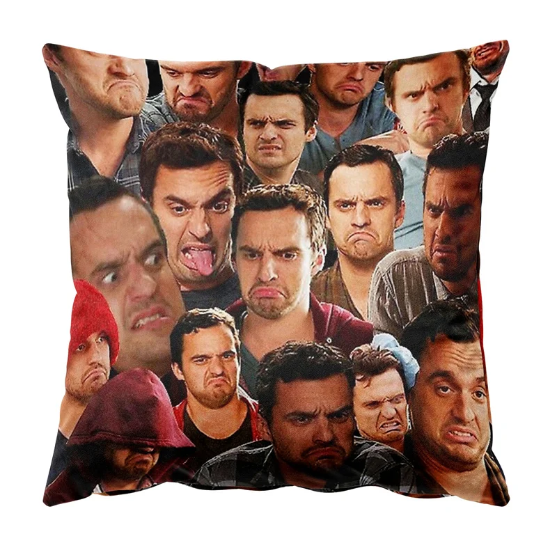 

Gaslight Gatekeep Girlboss New Girl Nick Miller Throw Pillow Covers Cushion Cases Pillowcases for Sofa 45cm x 45cm