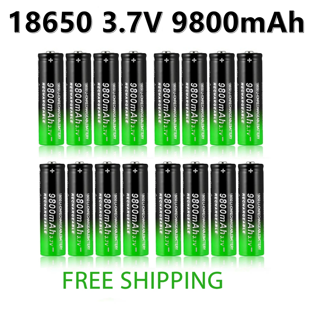 

New Genuine 18650 3.7V 9800mAh Rechargeable Battery For Flashlight Torch Headlamp Li-ion Rechargeable Battery drop Shipping