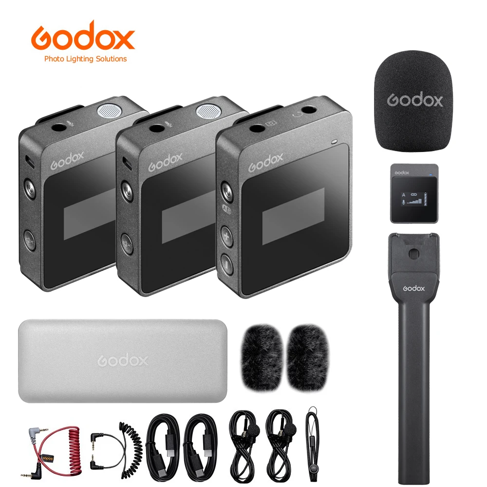 

Godox MoveLink M1 M2 2.4GHz Wireless Lavalier Microphone for DSLR Cameras Camcorders Smartphones, and Tablets for YouTube