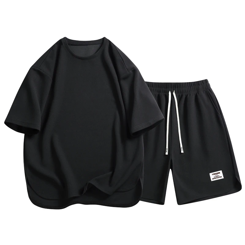 Summer Sets Men Fashion Oversized Short Sleeve T-shirt Shorts Two Piece Men Streetwear Loose Sports Set Mens Short Sets M-3XL