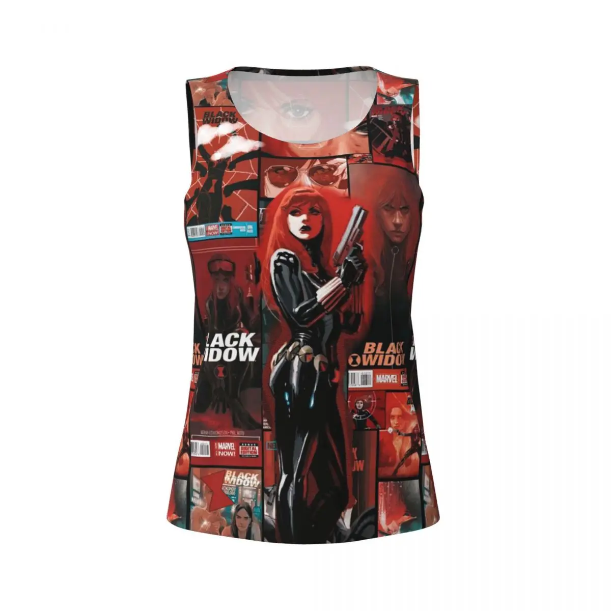 Индивидуальные комбинированные майки для йоги с черной вдовой женщин