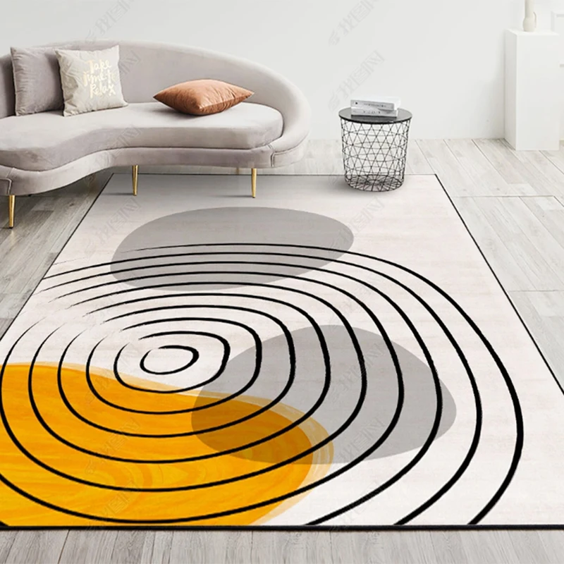 

Simple Living Room Carpet Nordic Style Line Coffee Table Carpets Home Girl Bedroom Bedside Rug Dresser Cloakroom Non-slip Rugs