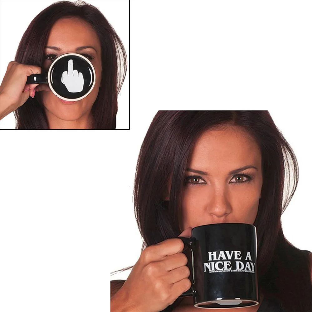 

Home Use Personality Have A Mug Tea Finger Ceramic Gifts Unique Pattern Nice Cups Middle Coffee Day Wonderful Mug Milk