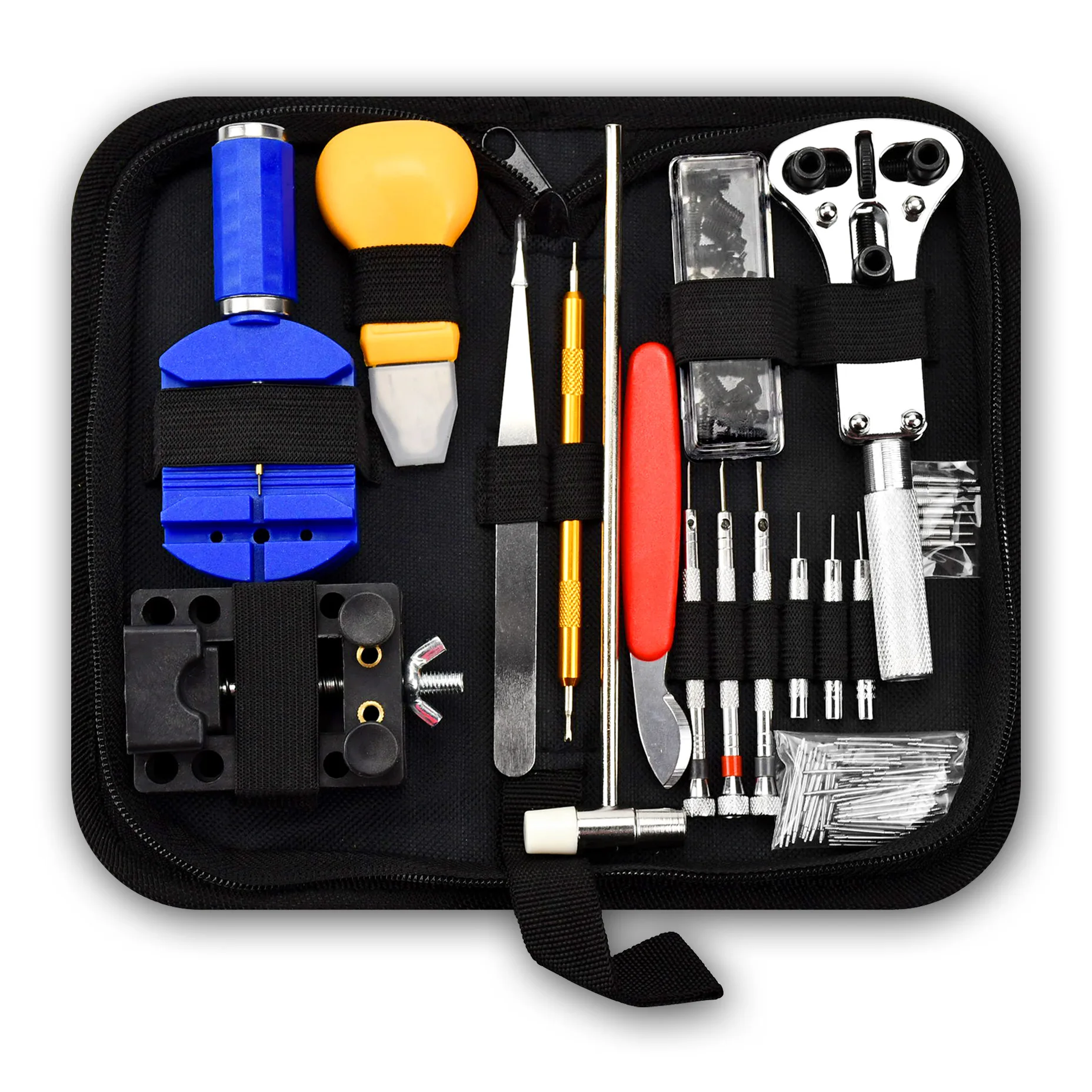 

Watch Repair Tool Kit Watch Link Pin Remover Shell Opener Spring Bar Remover Watch Battery Replacement Strap Needle Set