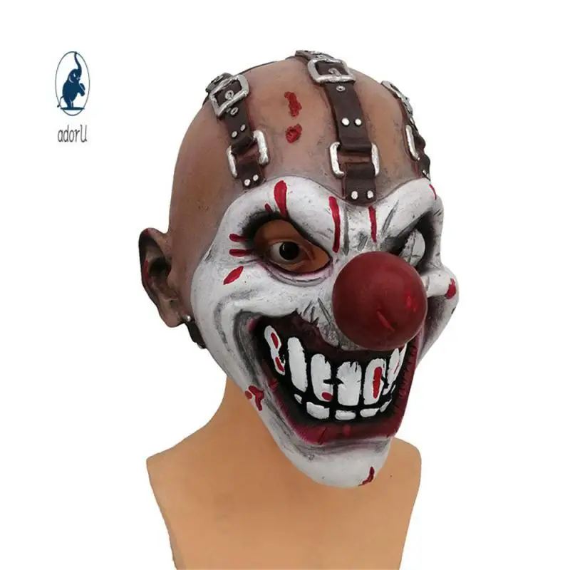 

Light Weight Clown Latex Headgear Safe And Durable Latex Mask Emulsion Realistic Appearance Latex Scary Clown Mask Easy To Wear