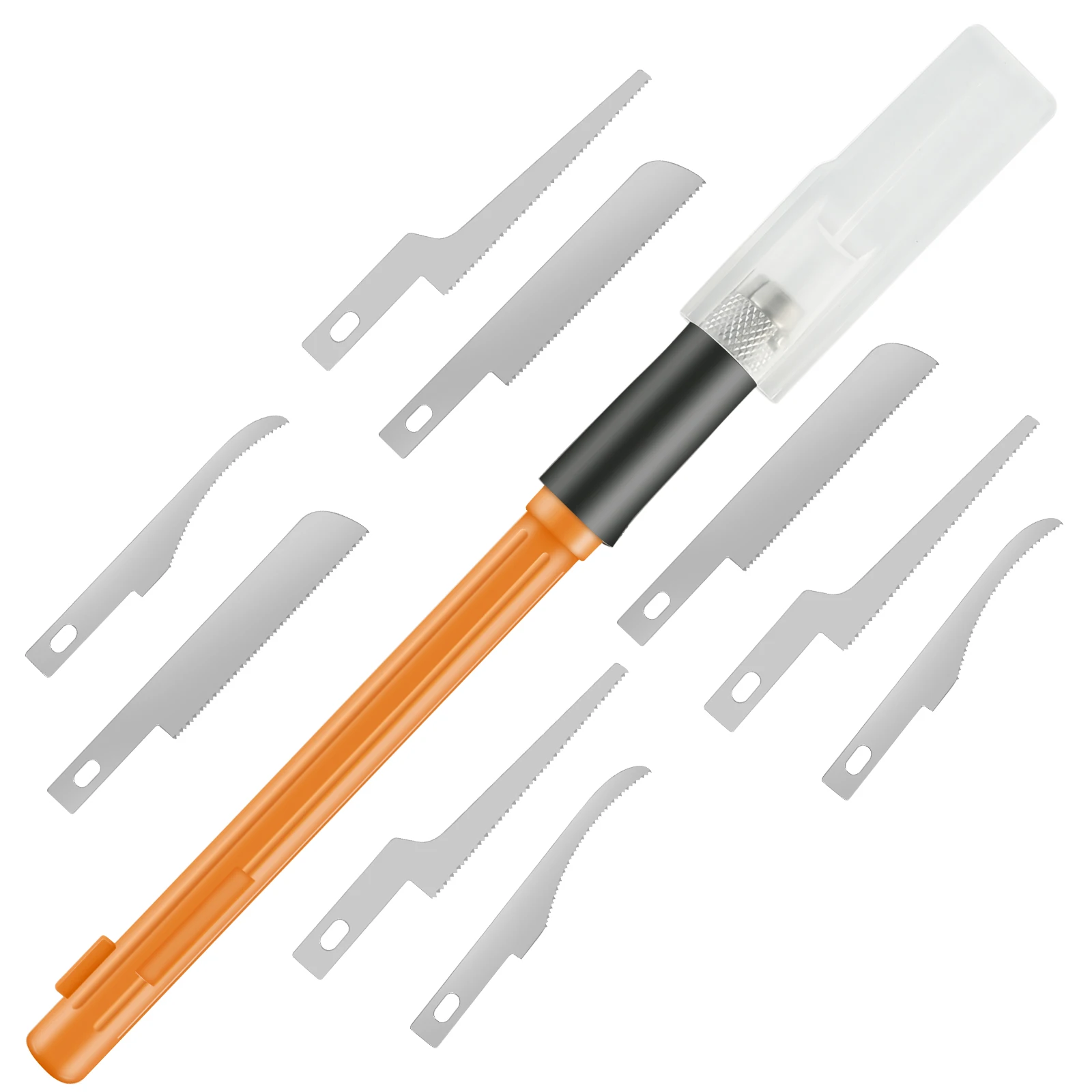 

Ручная мини-пила, эргономичная Нескользящая Острая Бритва для хобби, ручная Изысканная Прочная Модель, инструмент для рукоделия с 9 лезвиями для резьбы
