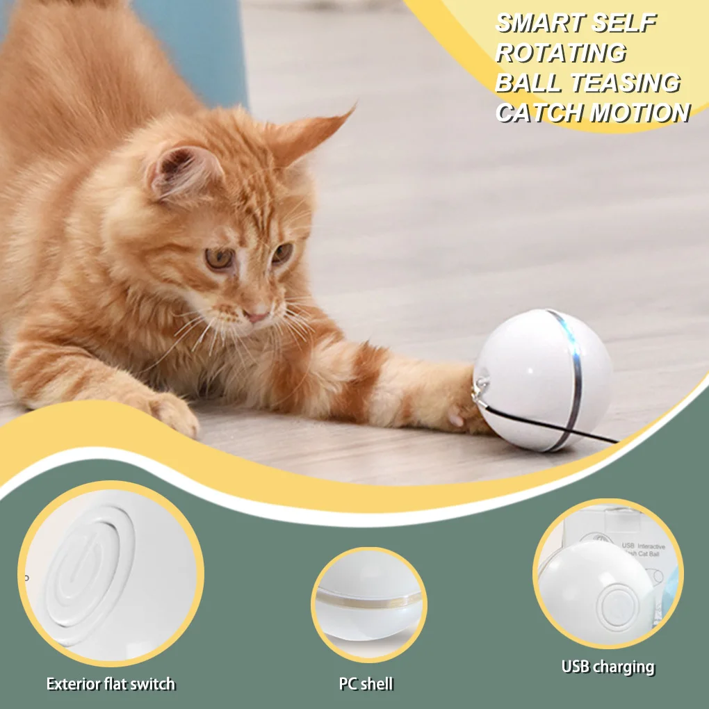 

Интерактивные перезаряжаемые игрушки для домашних животных, автоматическая интеллектуальная самовращающаяся игрушка