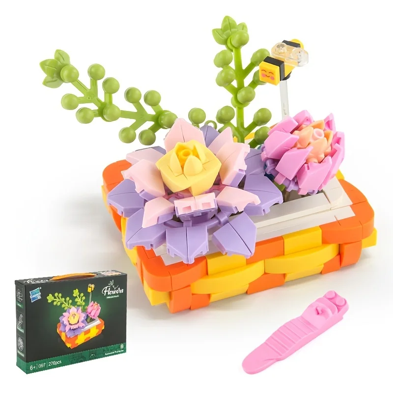 

Building Blocks Flower Bouquet Adults Set Botanical Bonsai Plant Kit Toy Gifts Idea boys of girls 12 years old+