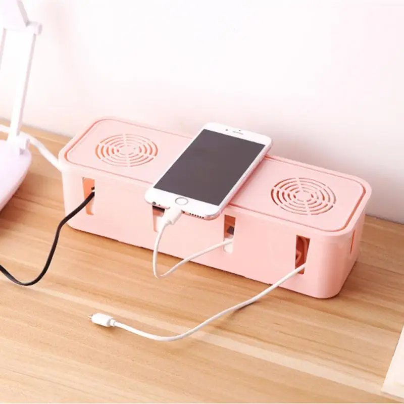 

Home Garden Desktop Socket Storage Box Wire Patch Board Fixed Take-up Box Power Cable Socket Data Cable Storage And Sorting Box