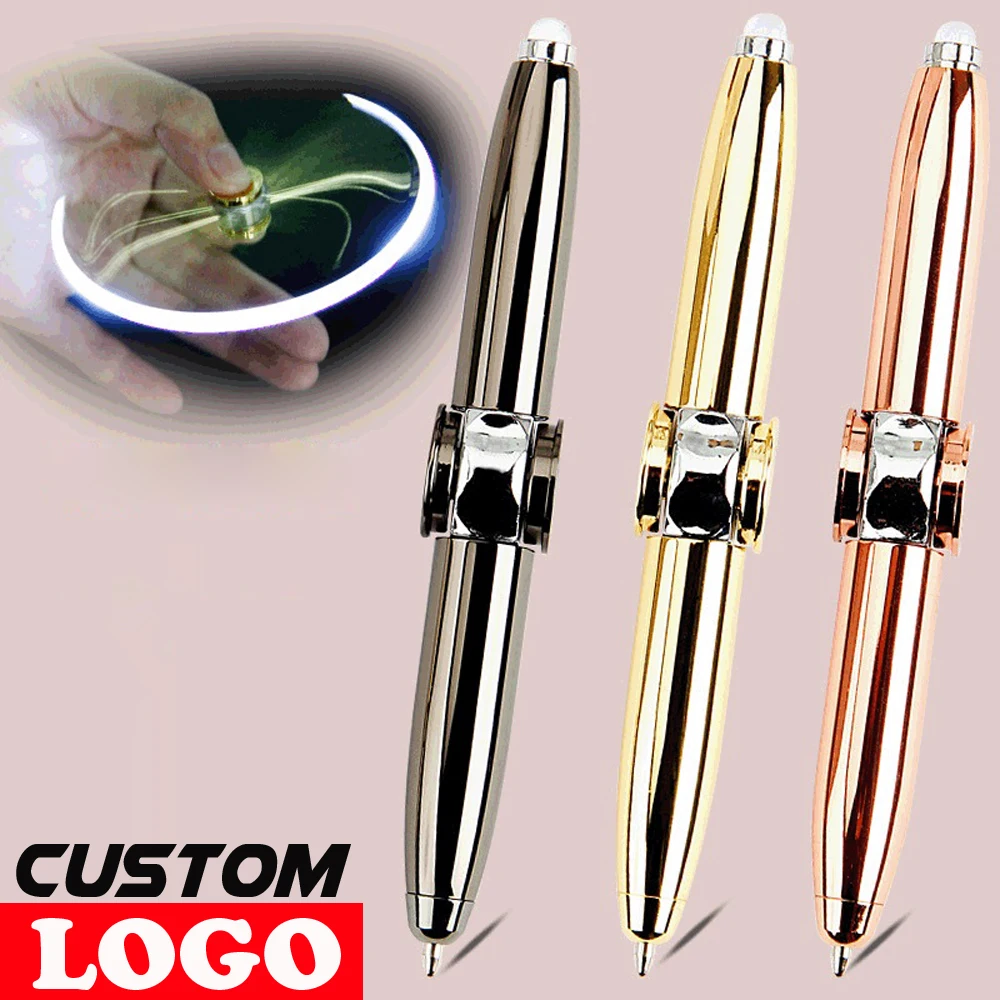 

Многофункциональная вращающаяся шариковая ручка с светодиодный ческим корпусом, Волшебная Гиро Спиннер, игрушка для декомпрессии, подарок...