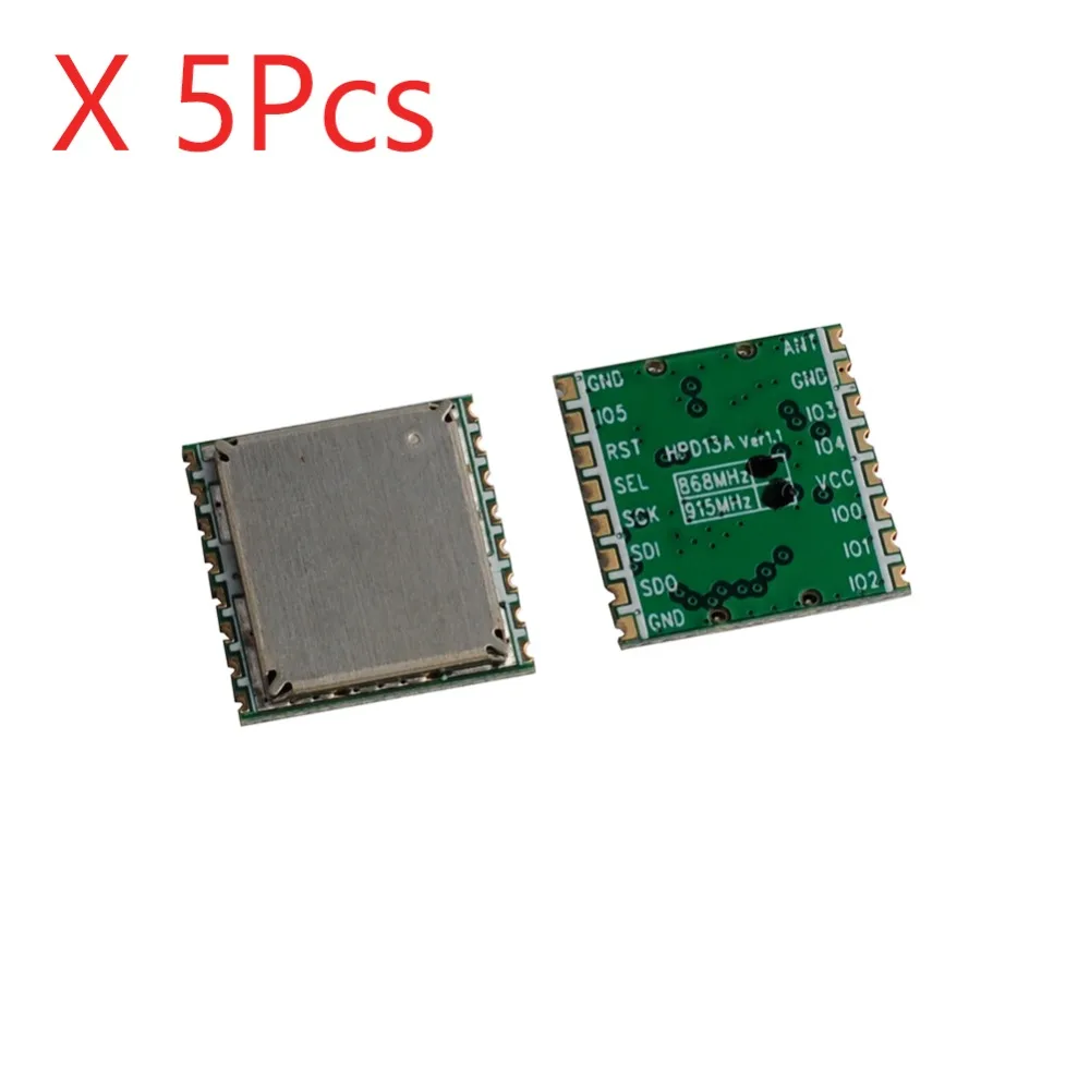 

5 шт., беспроводные модули приемопередатчика Φ SX1276, LoRa, передача данных, пульт дистанционного управления HPD13A 868 МГц для умного дома IOT