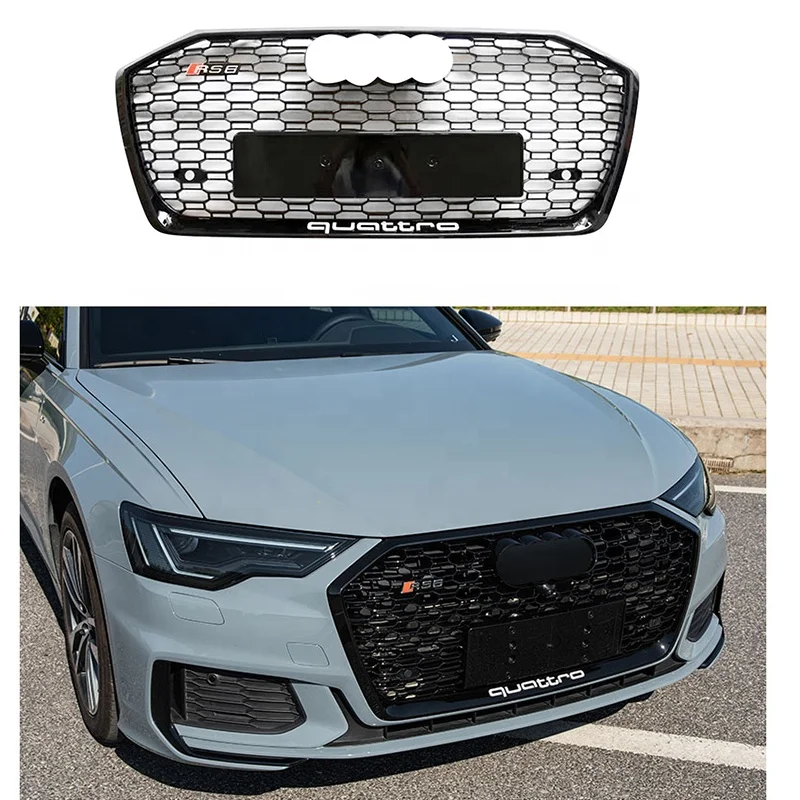 Автомобильная решетка RS6 C8 для Audi A6 S6 с Сотами модификации 2019 2020 2021