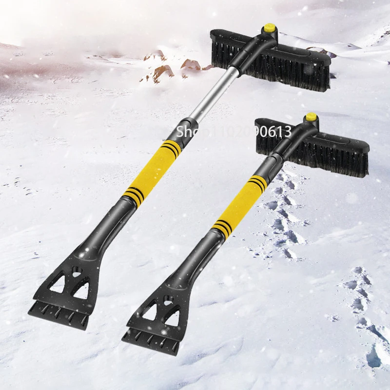 

Winter Goods Snow Removal Shovel 3 In 1 Extendable Windscreen Windshield Snow Removal Shovel Ice Scraper Snow Brush For Car SUV