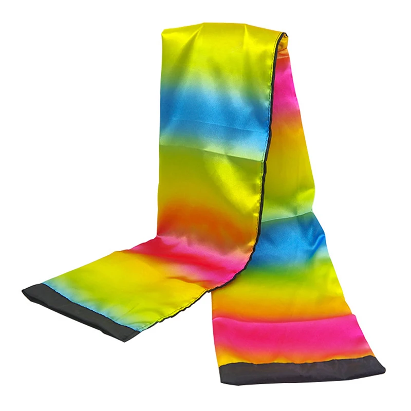 

2022 новый стиль шарф меняющий цвет реквизит для фокусов Черная Радуга шелковая полоса профессиональные фокусы головные уборы