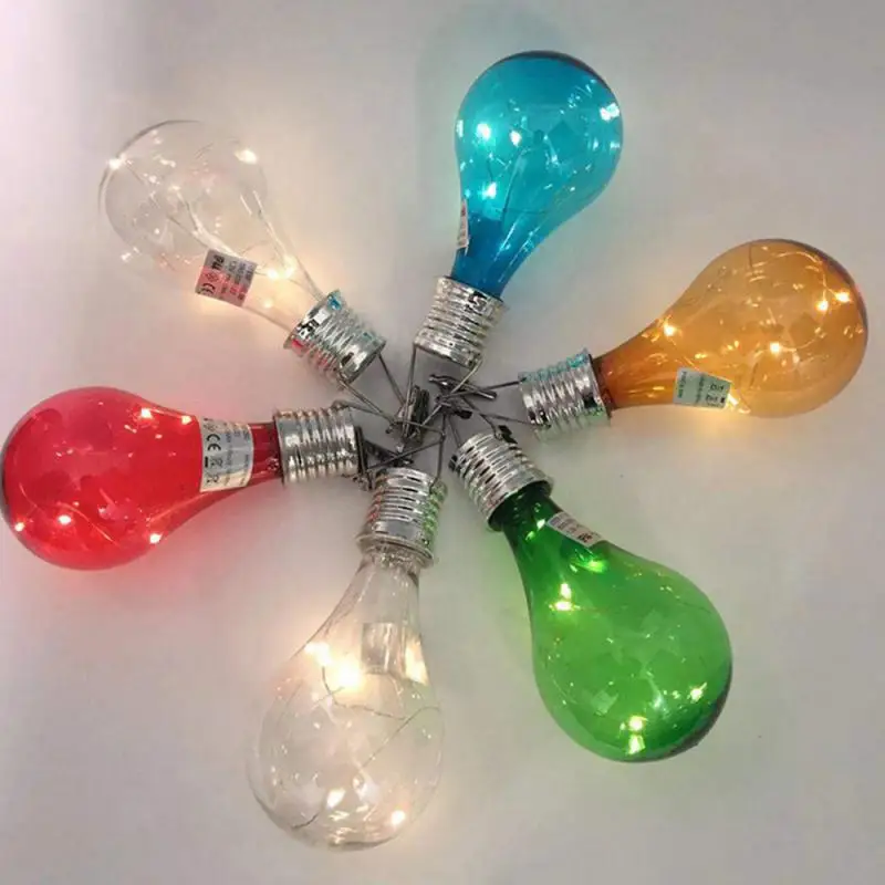 

Долговечные светодиодные праздничные цветные подвесные светильники с низким энергопотреблением, Сказочная лампа с солнечной зарядкой, водонепроницаемая фотолампа