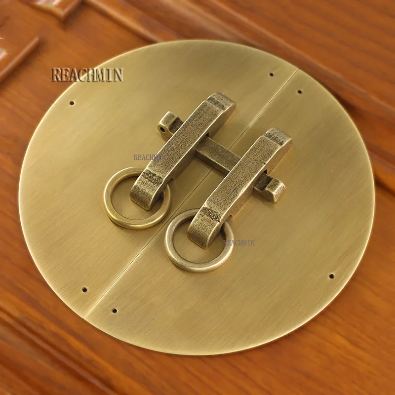 

Мебельная Античная китайская фурнитура, медная круглая кухонная ручка Smoot Face, защелка, бронзовые ручки для шкафа